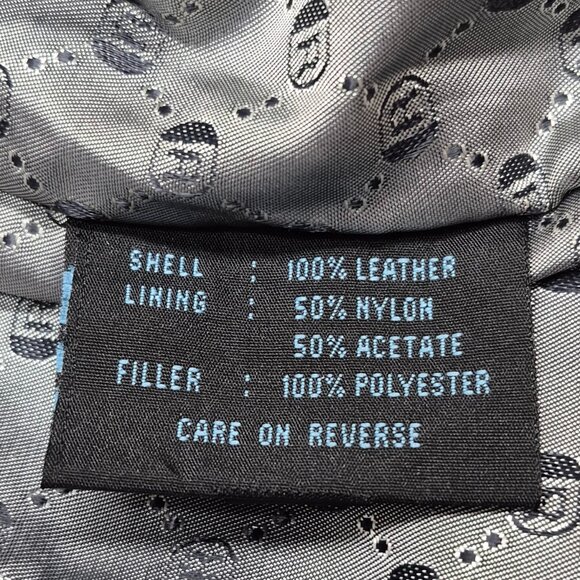 Kenneth Cole Reaction Black Quilted Leather Jacket Button Up Women's Size Medium - Picture 9 of 14